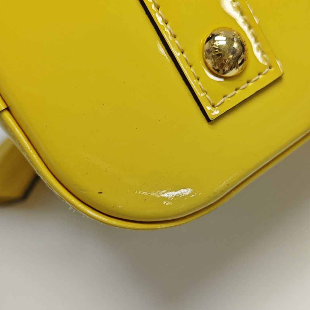ALMA BB Monogram Patent Leather Yellow
