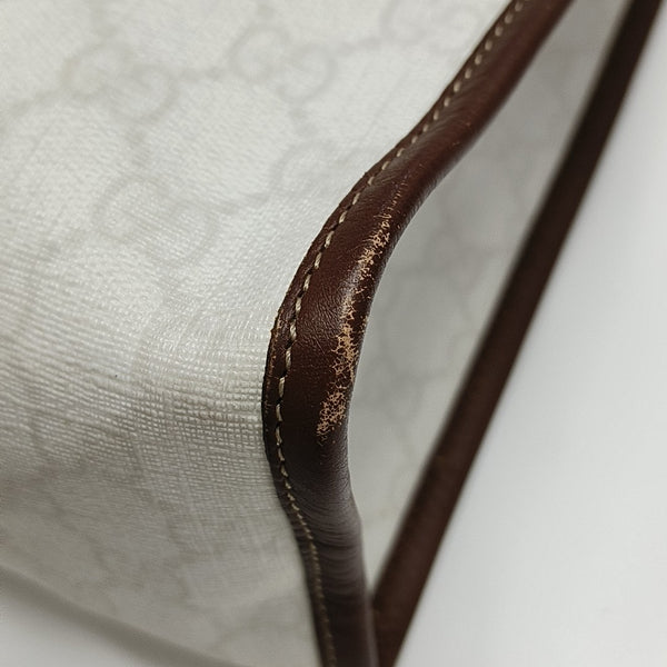 Monogram Coated Canvas Tote Bag White