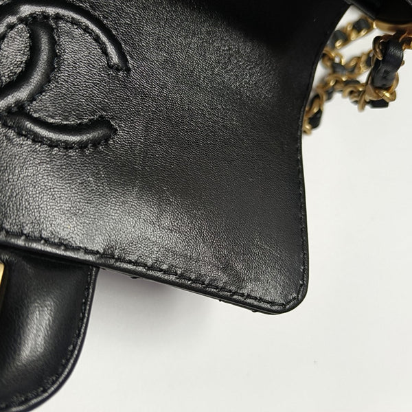 Quilted Lambskin Shoulder Bag Small Black