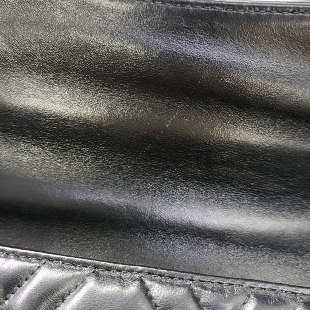 Quilted Calfskin Shoulder Bag Black