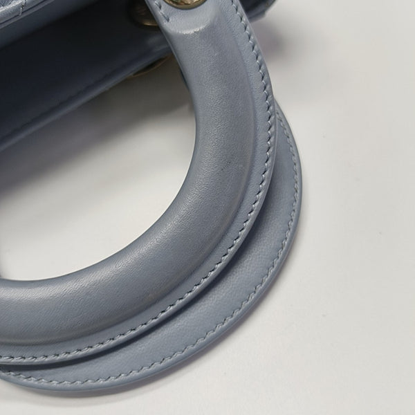 Lady Dior Mini Cannage Lambskin Blue