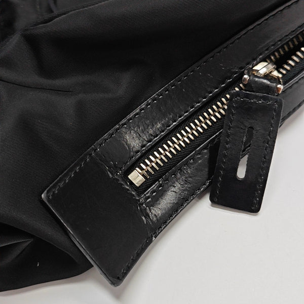 Nylon Top Handle Bag Black