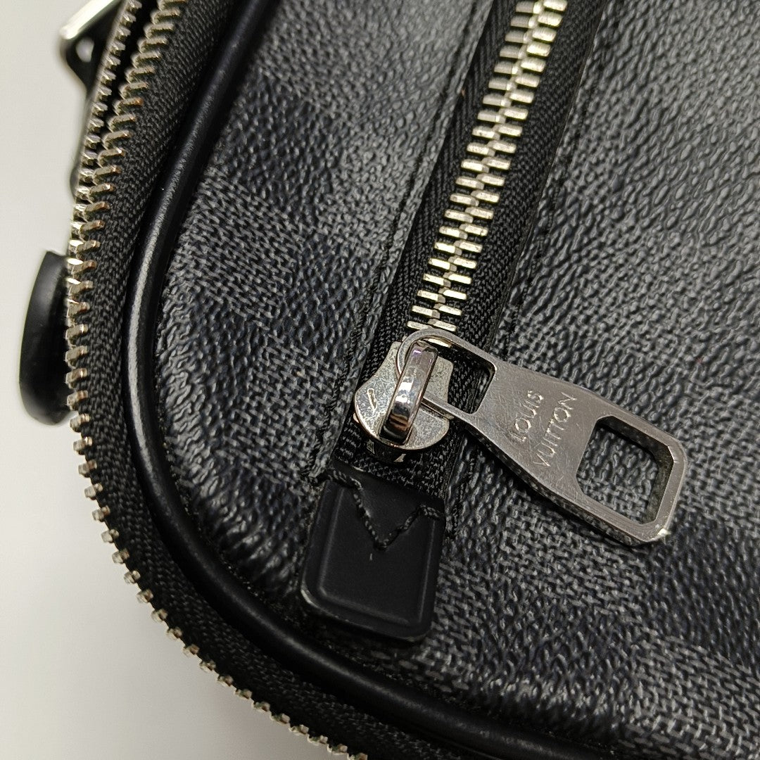 AMBLER Damier Graphite Coated Canvas Black