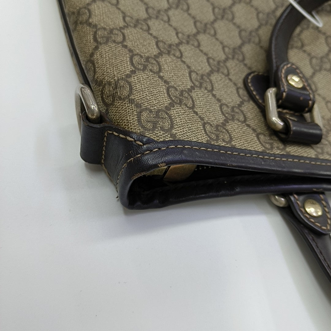 Monogram Coated Canvas Tote Bag Black