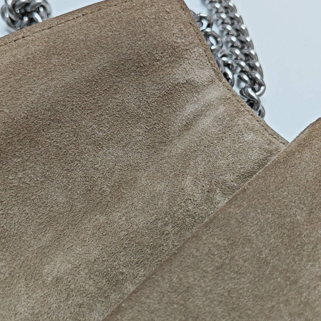 Dionysus Mini Monogram Coated Canvas Beige