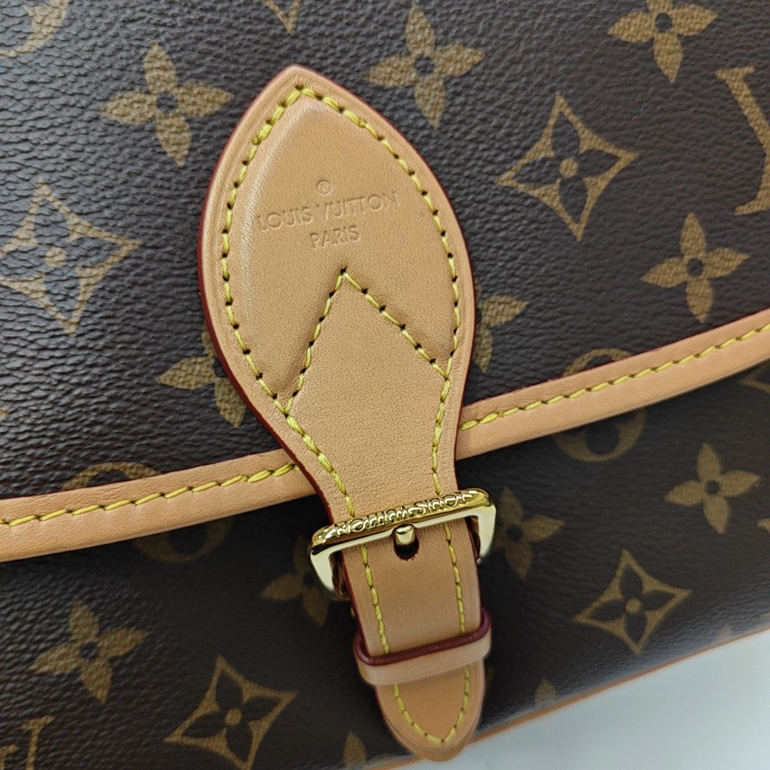 DIANE Monogram Coated Canvas Brown