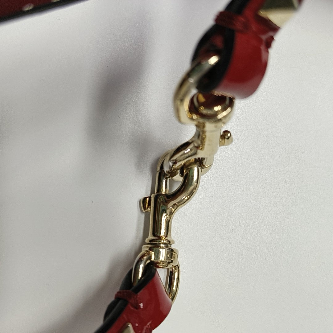 Rockstud Patent Leather Red
