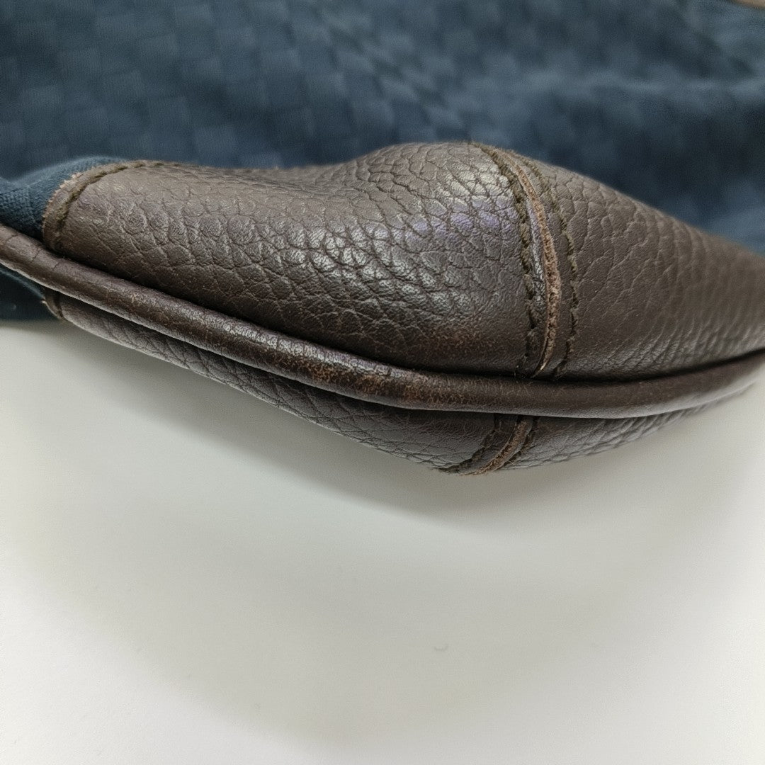 Fabric Shoulder Bag Blue