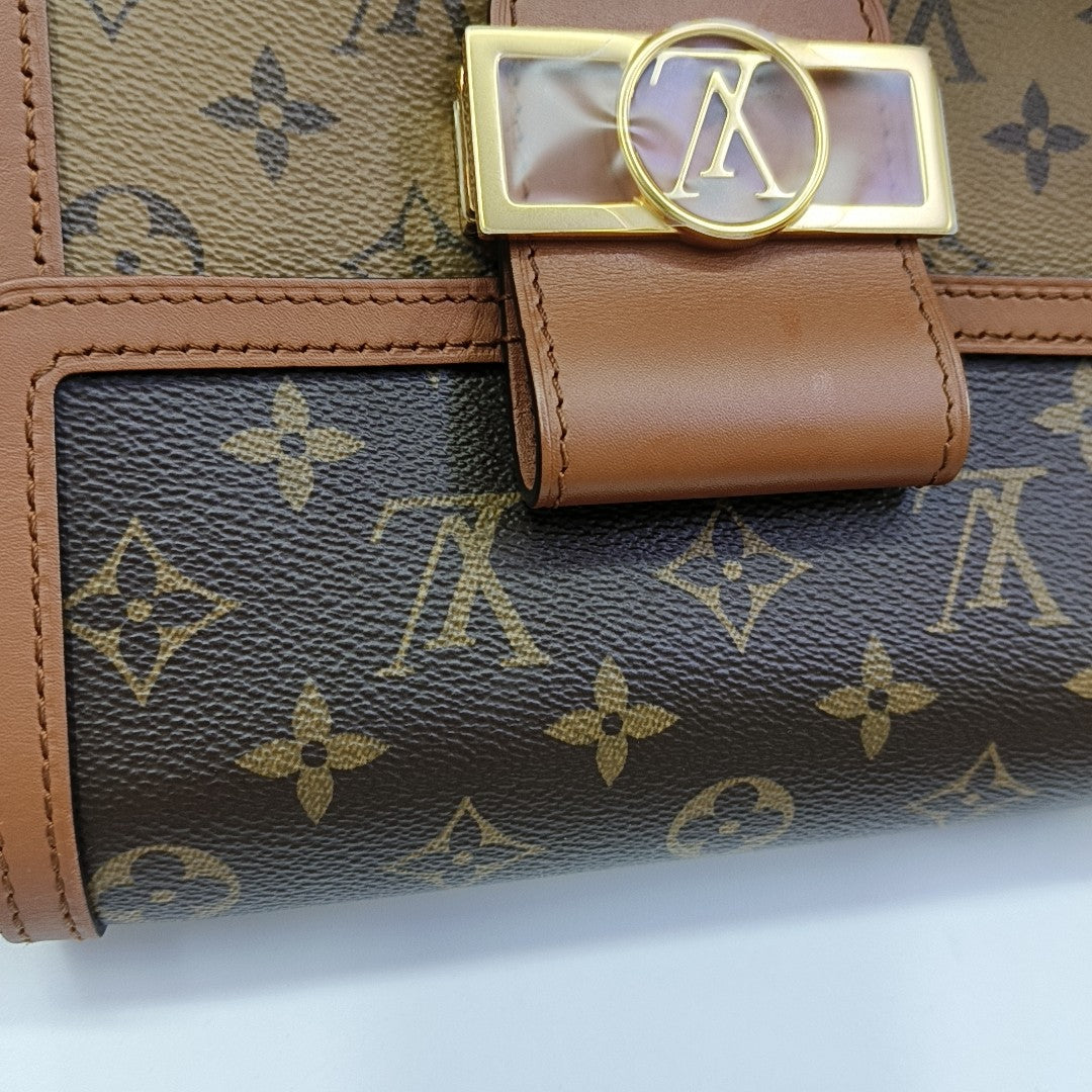 DAUPHINE Mini Monogram Coated Canvas Brown