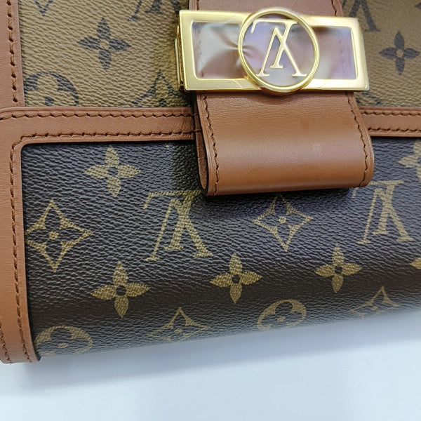 DAUPHINE Mini Monogram Coated Canvas Brown