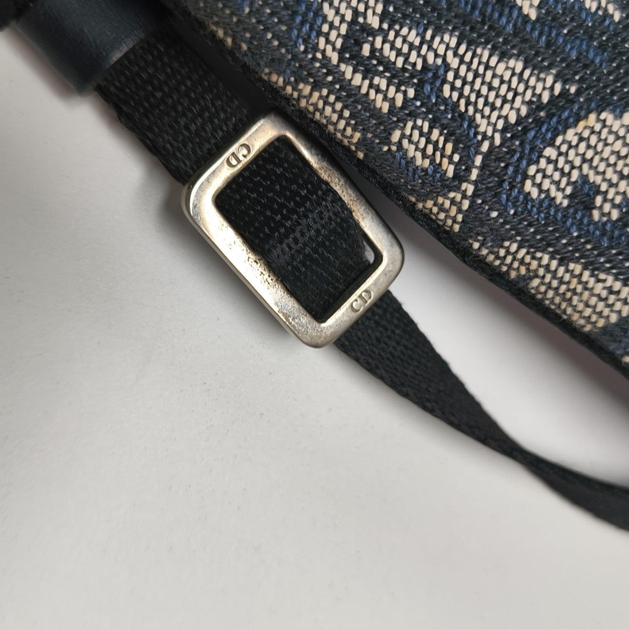 Oblique Canvas Top Handle Bag Black