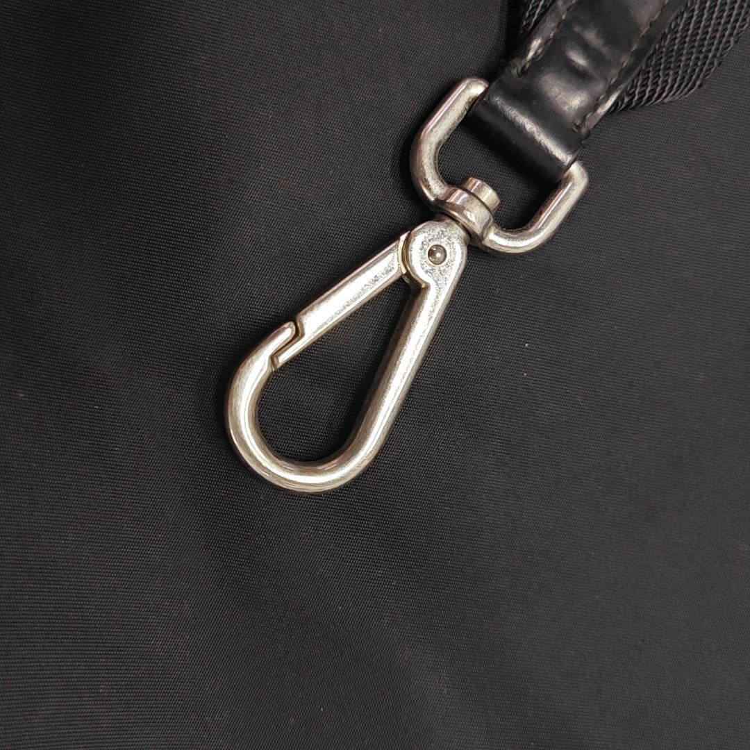 Nylon Top Handle Bag Black