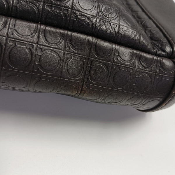 Calfskin Shoulder Bag Brown
