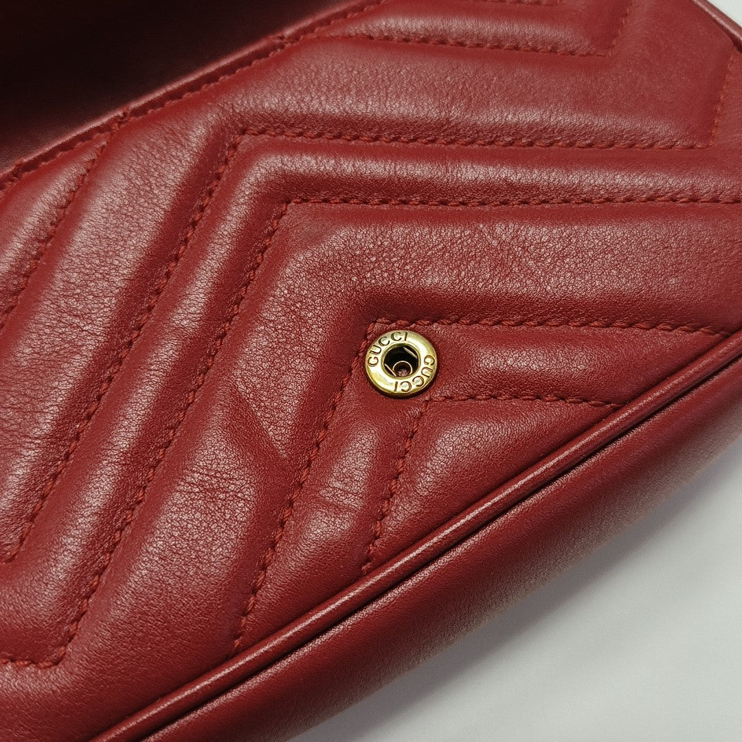 GG Marmont Mini Quilted Calfskin Red