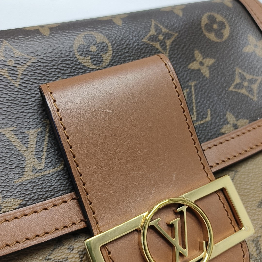 DAUPHINE MM Monogram Coated Canvas Brown
