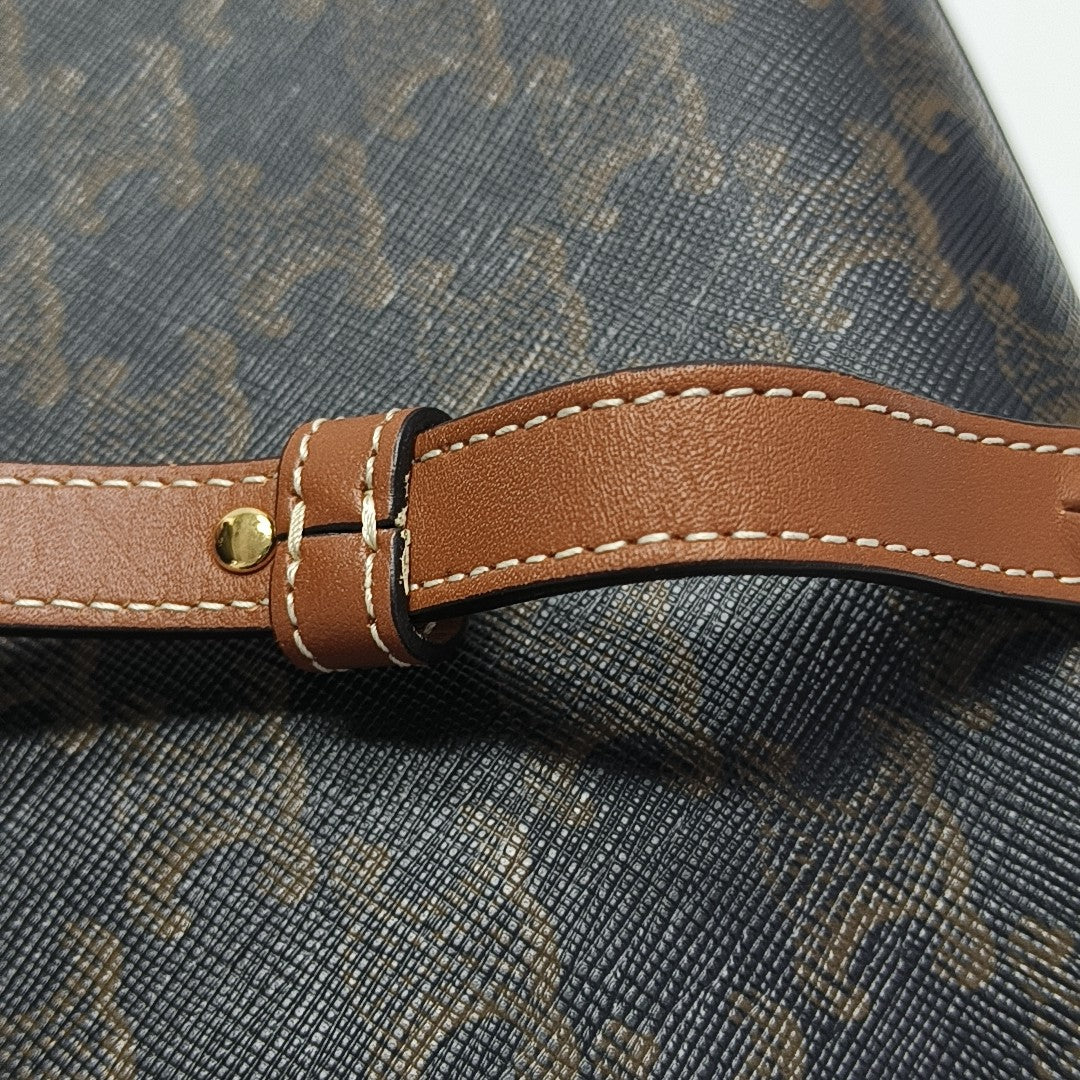 CABAS CELINE Small Coated Canvas Brown