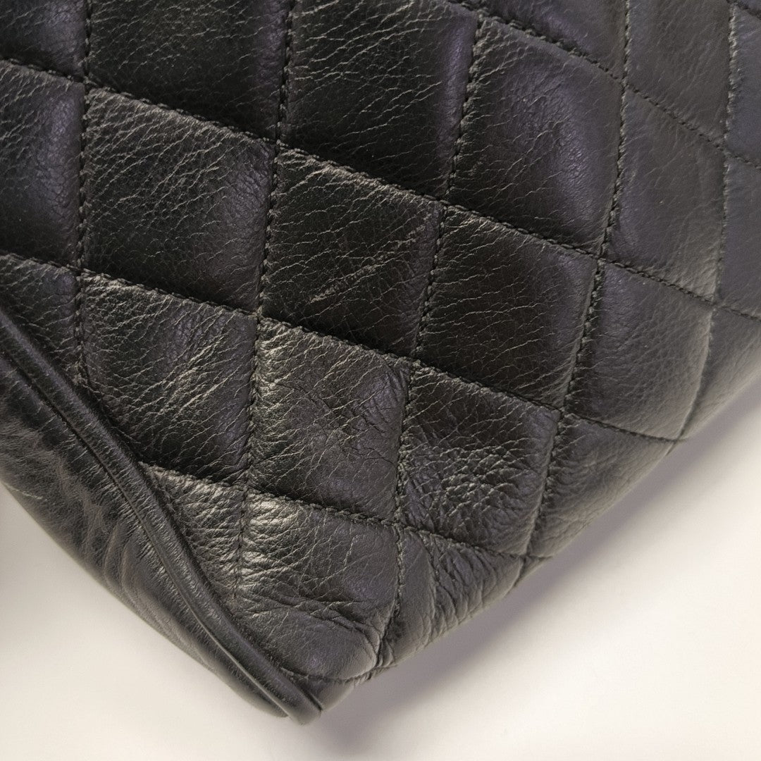 Quilted Calfskin Clutch Black