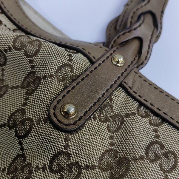 Monogram Canvas Tote Bag Brown