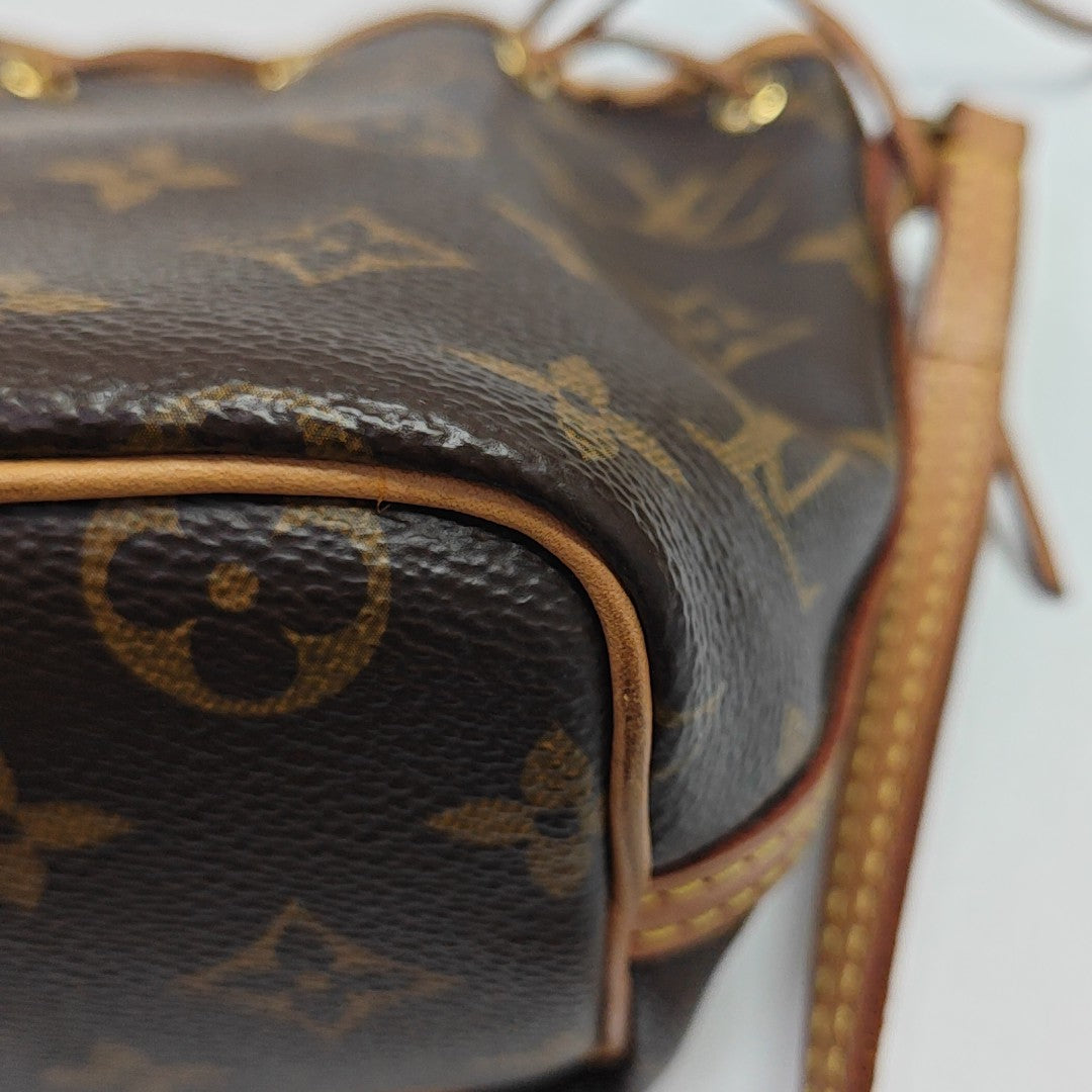 NÉONOÉ Nano Monogram Coated Canvas Brown