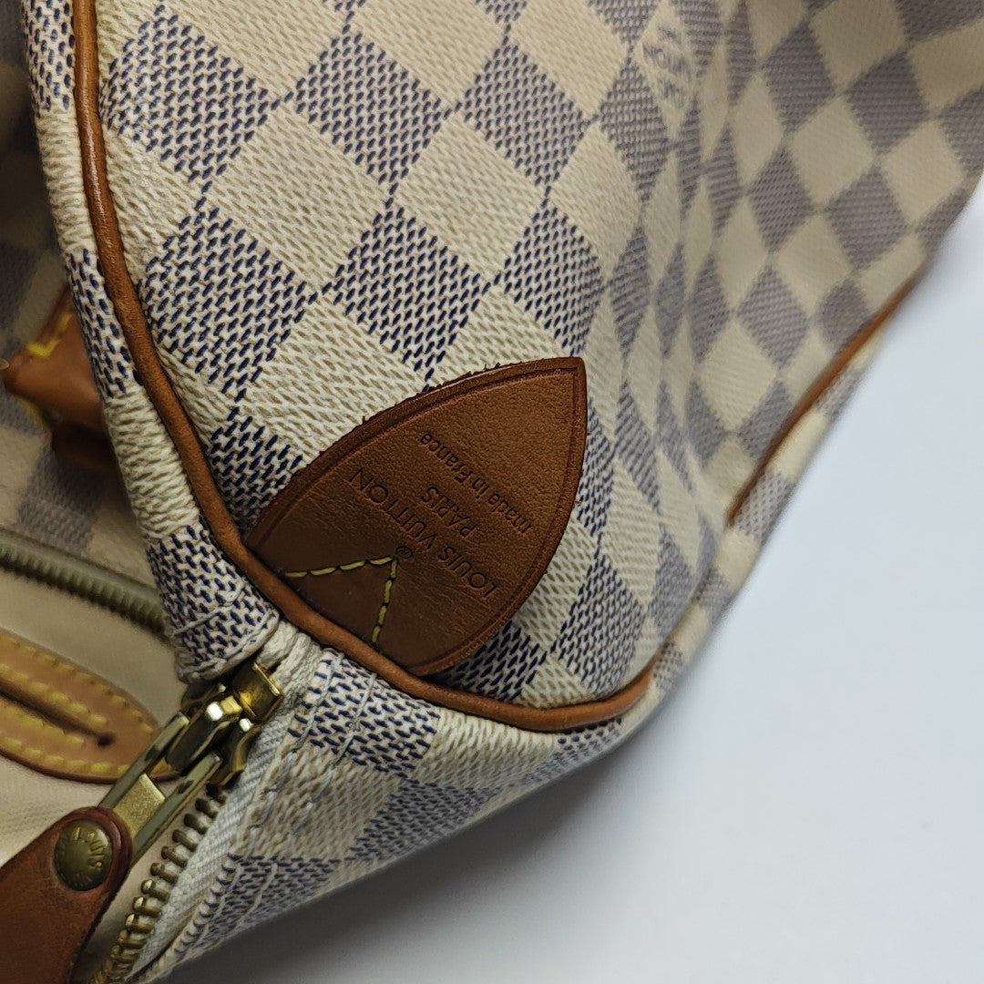 SPEEDY 30 Damier Azur Coated Canvas White