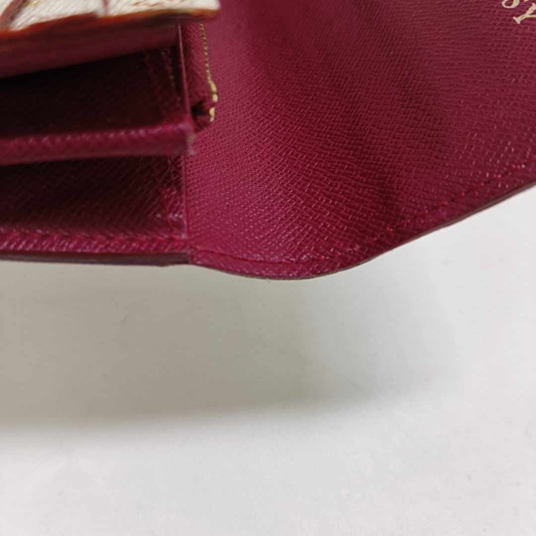 LV × TM PORTE MONNAIE Monogram Coated Canvas White Wallet