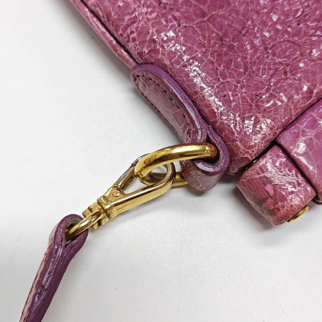 Calfskin Shoulder Bag Purple