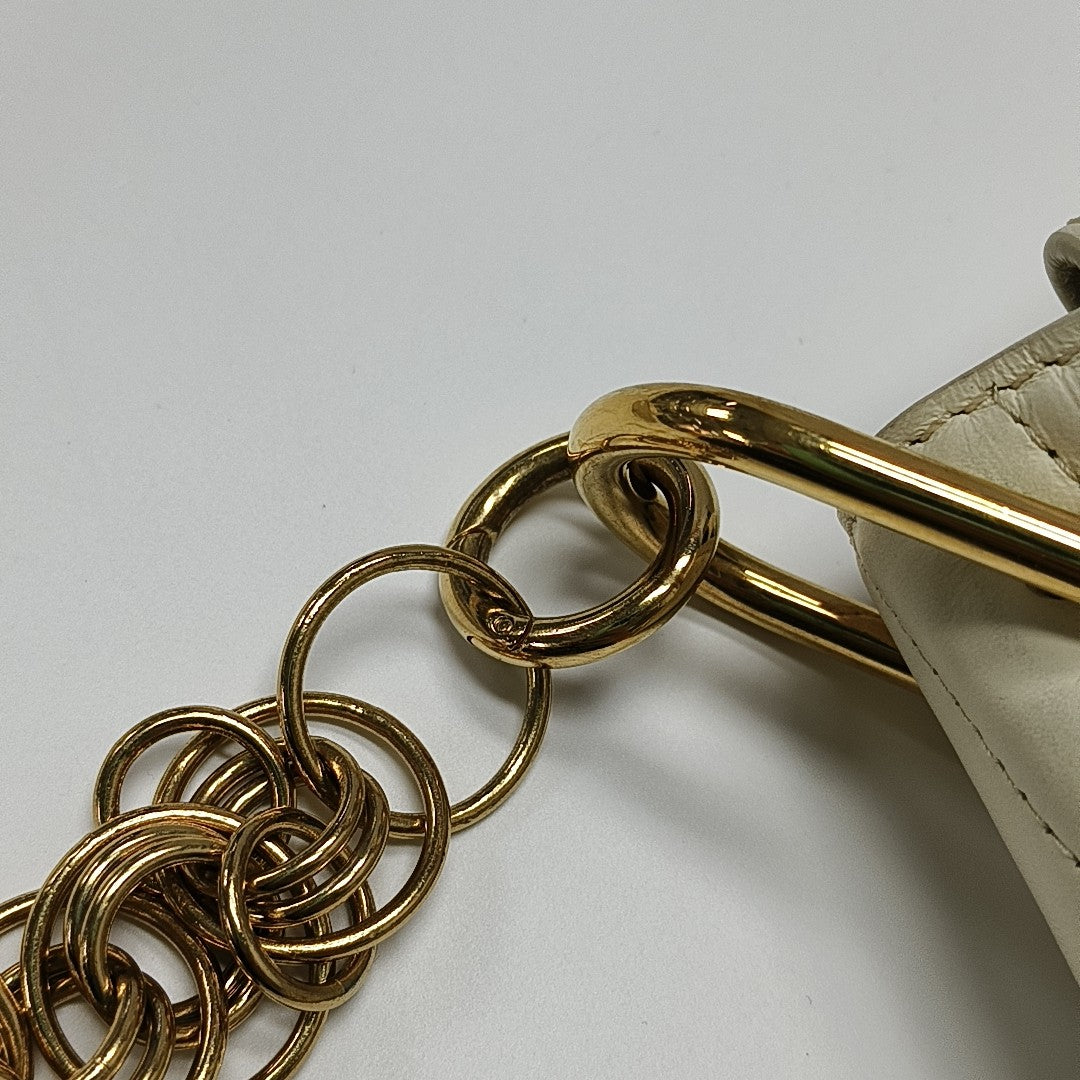 Drew Mini Quilted Calfskin White