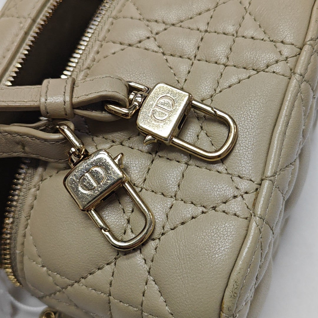 Lady Dior Super Mini Cannage Lambskin Beige