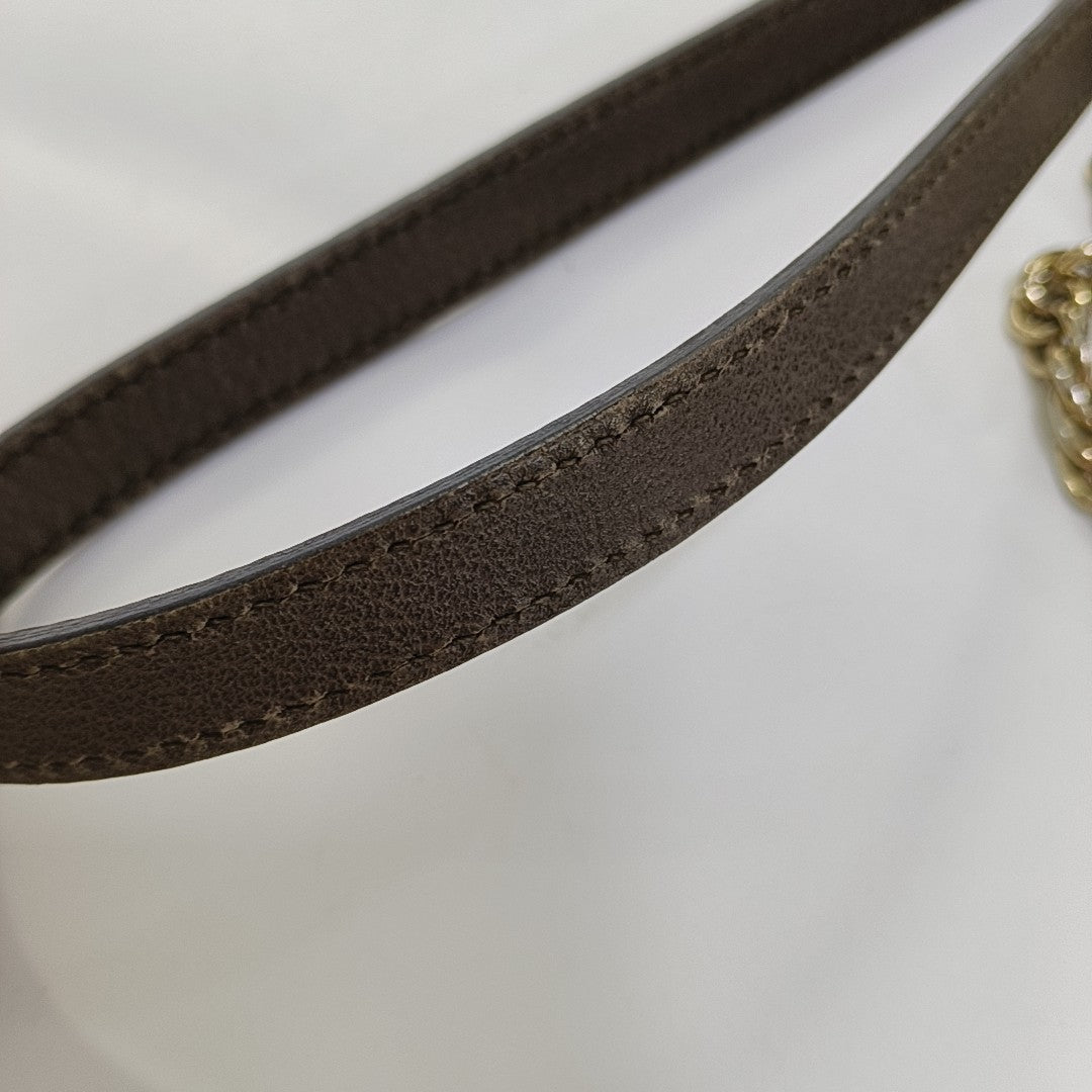 Ophidia Mini Monogram Coated Canvas Beige