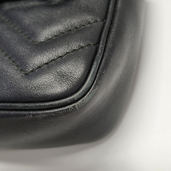 GG Marmont Mini Quilted Calfskin Black