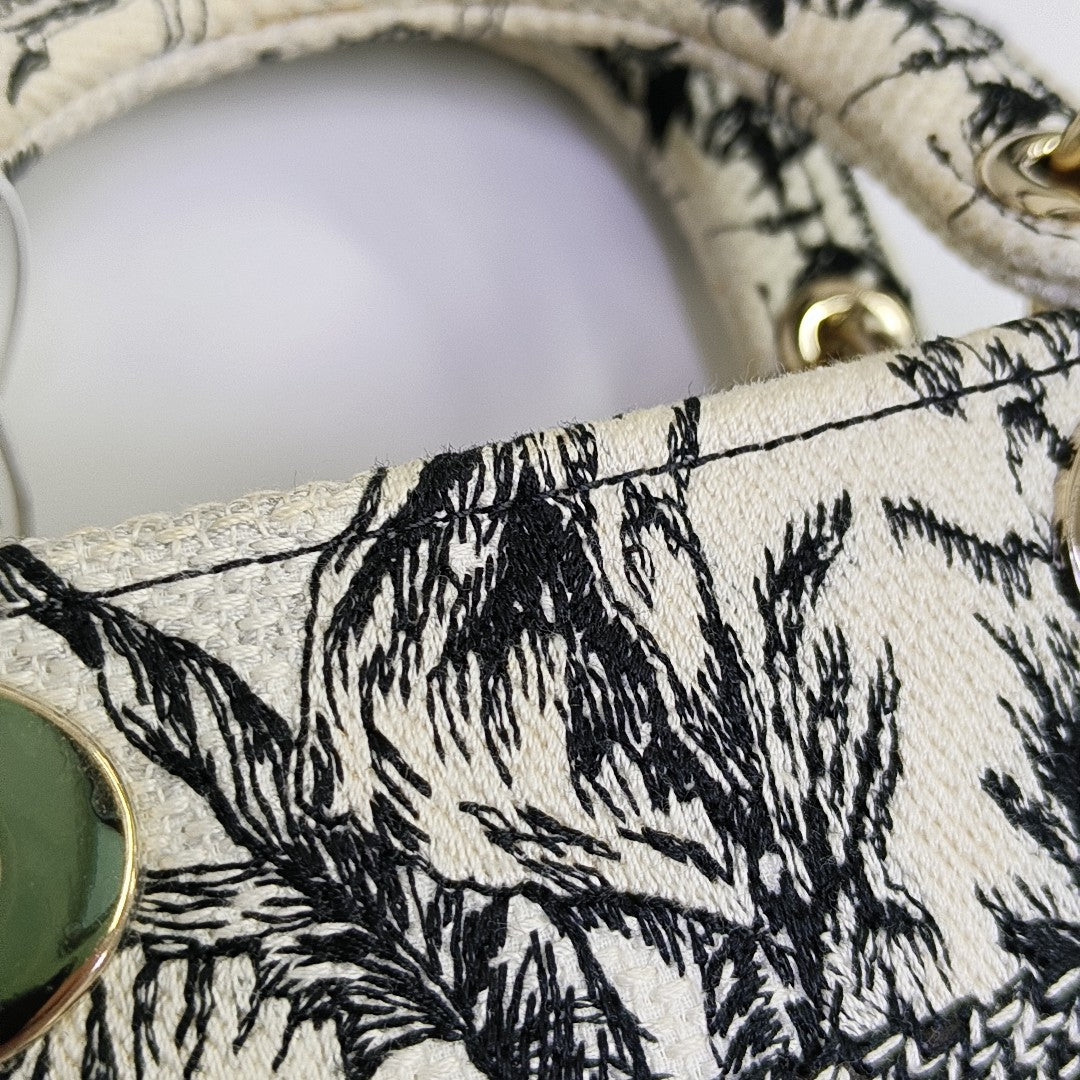 Lady Dior Mini Canvas Multicolor