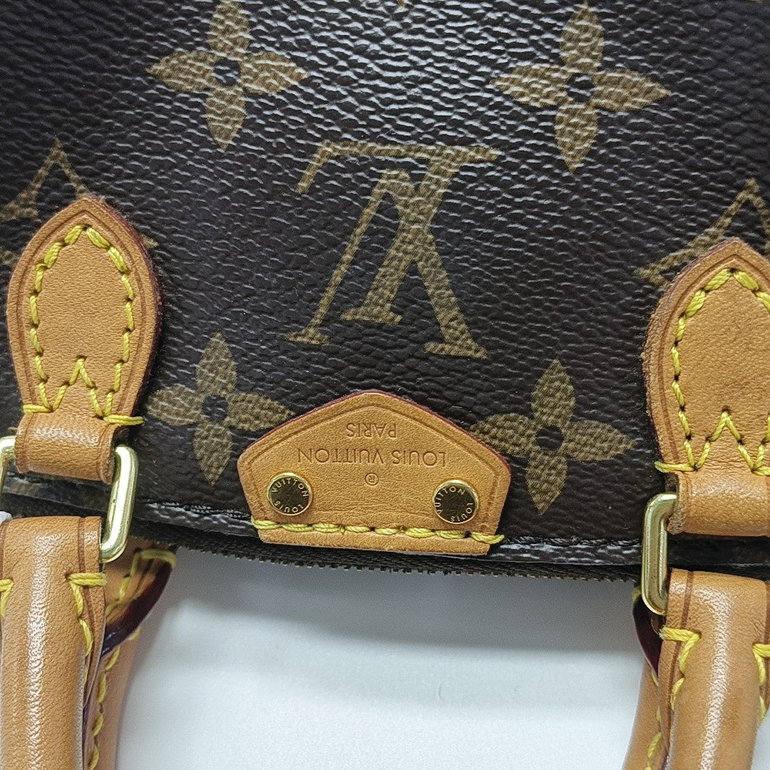 TURENNE Nano Monogram Coated Canvas Brown