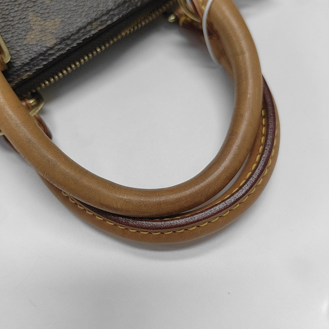 ALMA BB Monogram Coated Canvas Brown