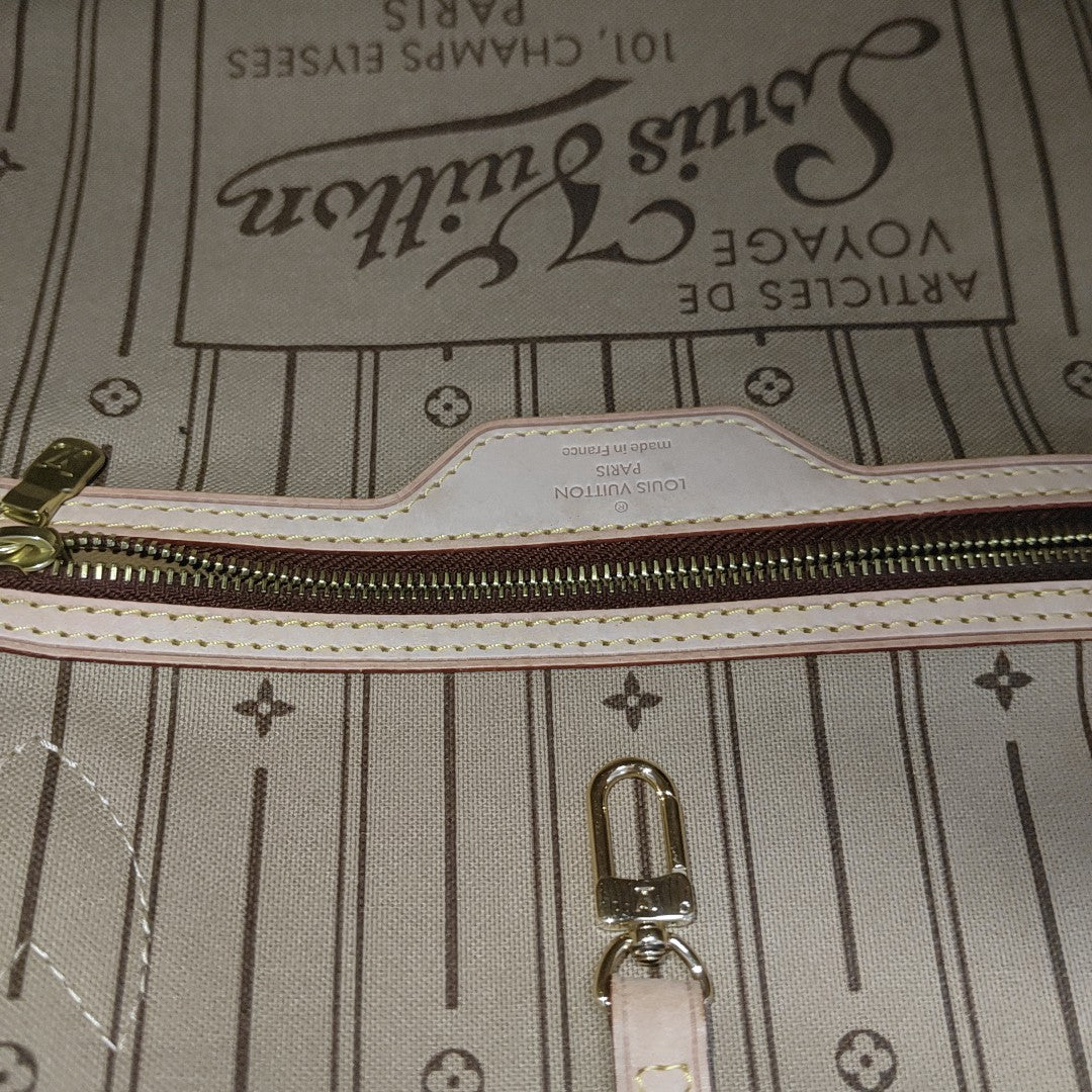 NEVERFULL MM Monogram Coated Canvas Brown