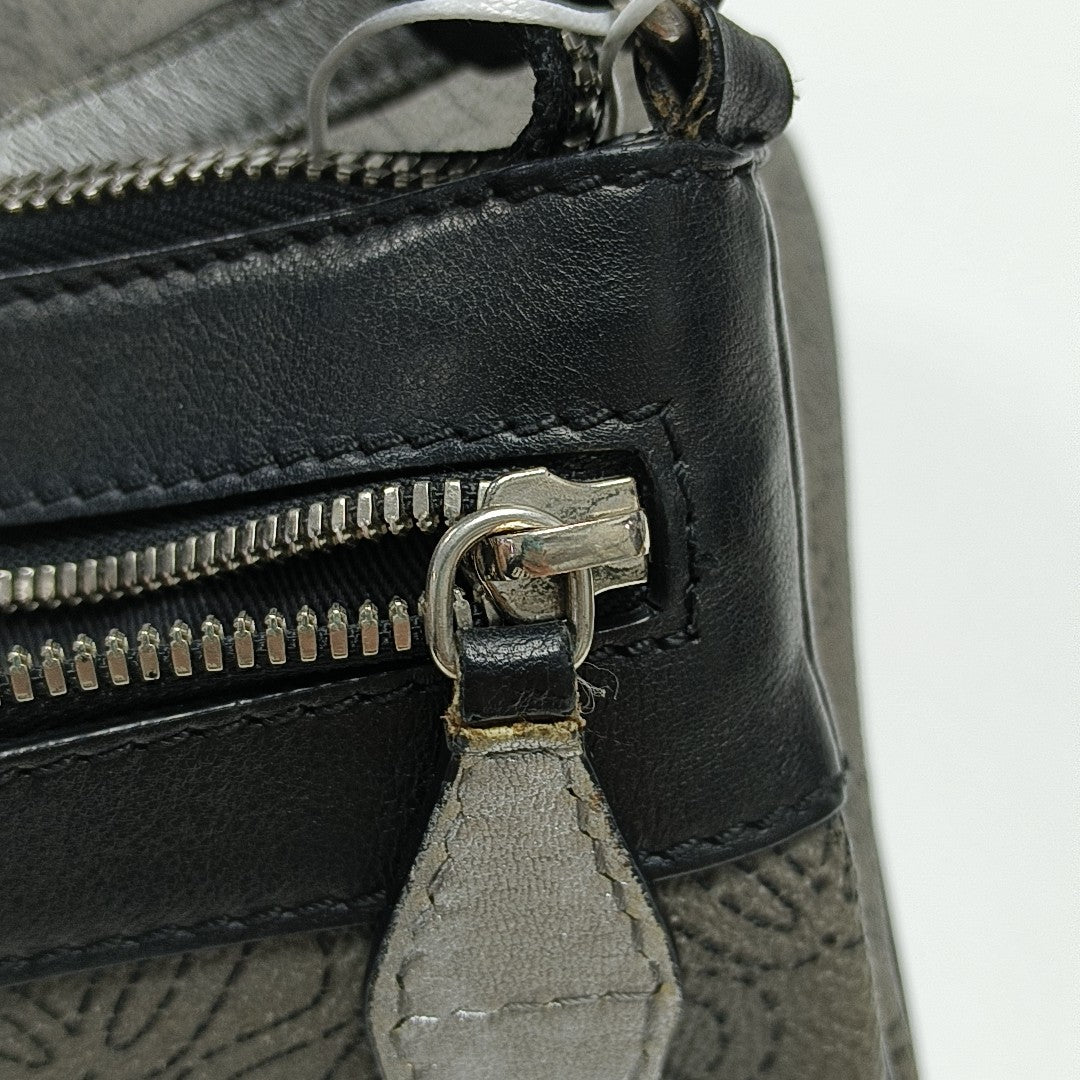 Coated Canvas Shoulder Bag Gray