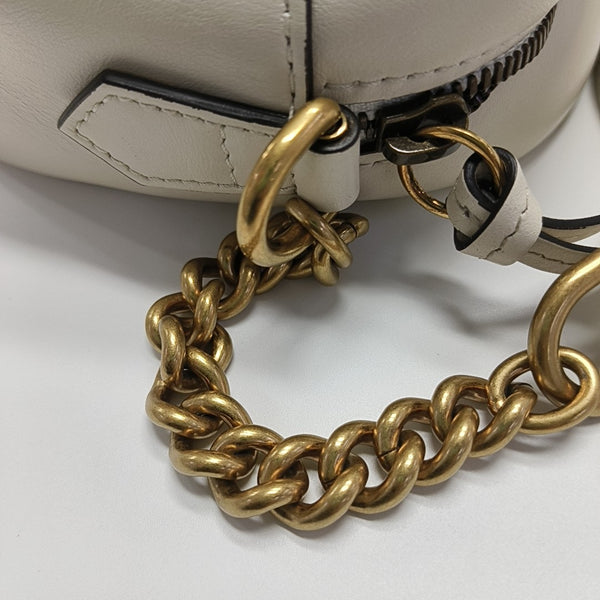 GG Marmont Small Quilted Calfskin White