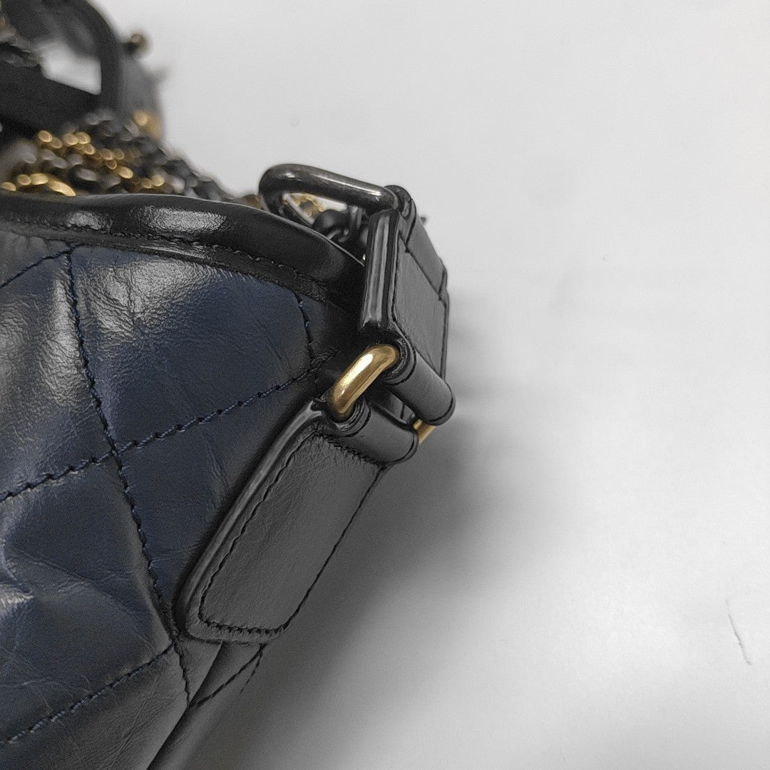 GABRIELLE Small Quilted Calfskin Blue