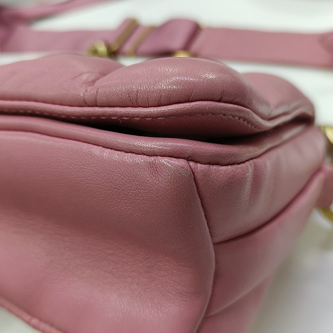Quilted Lambskin Shoulder Bag Red