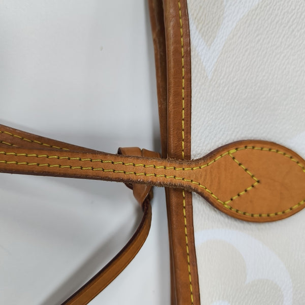 NEVERFULL MM Monogram Coated Canvas Blue