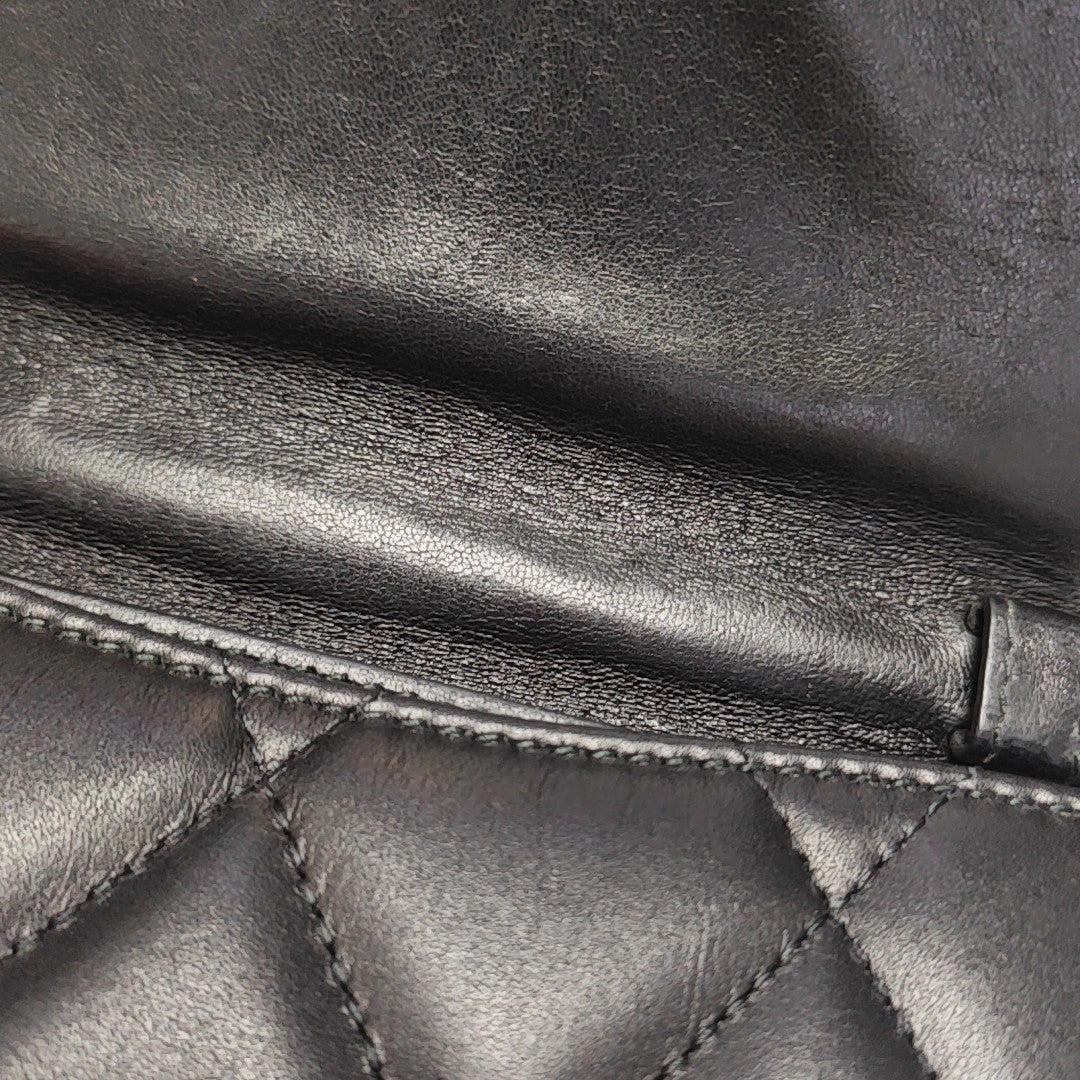 Sharp Quilted Calfskin Black