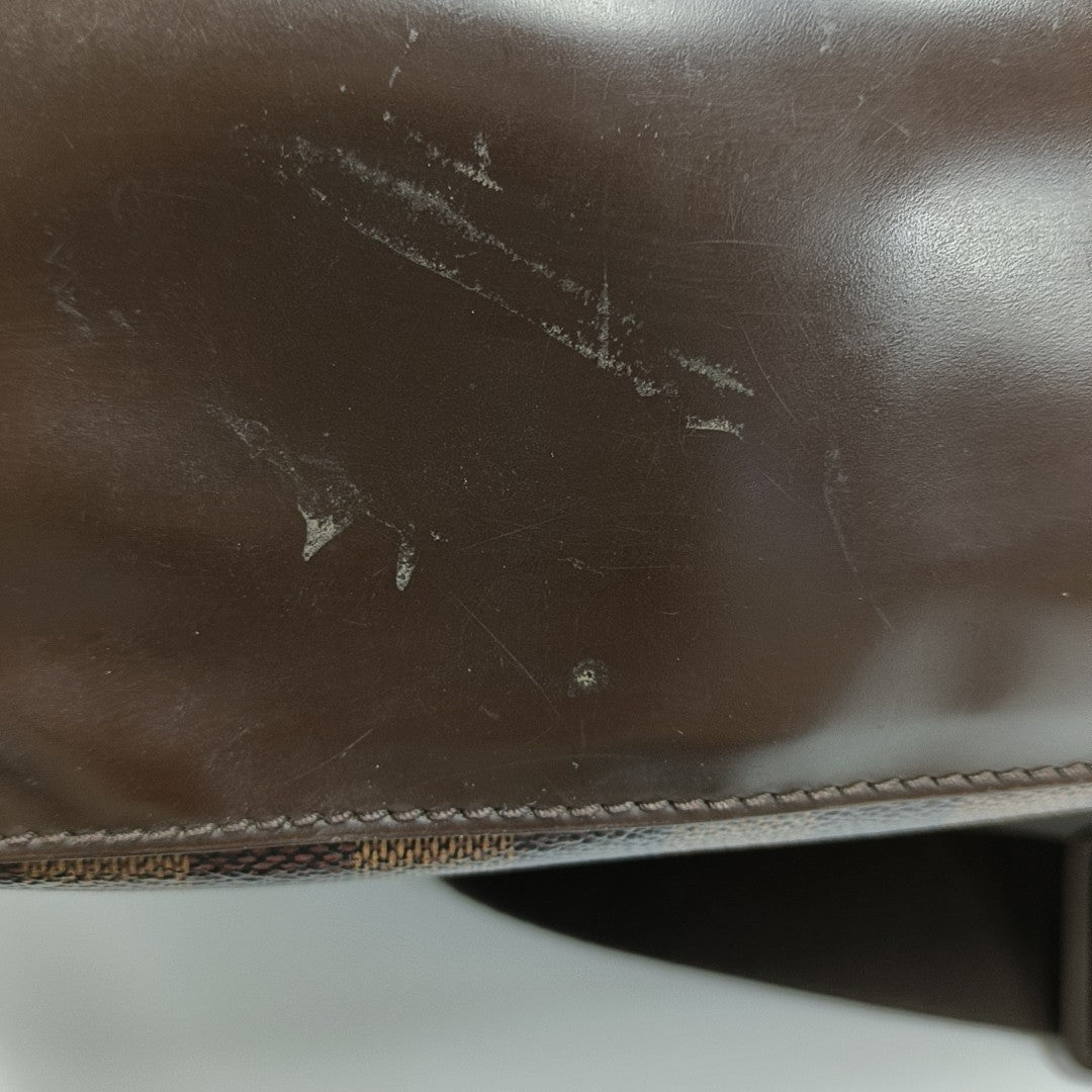 SPENCER Damier Ebene Coated Canvas Brown