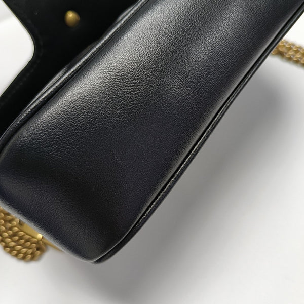 GG Marmont Mini Quilted Calfskin Black