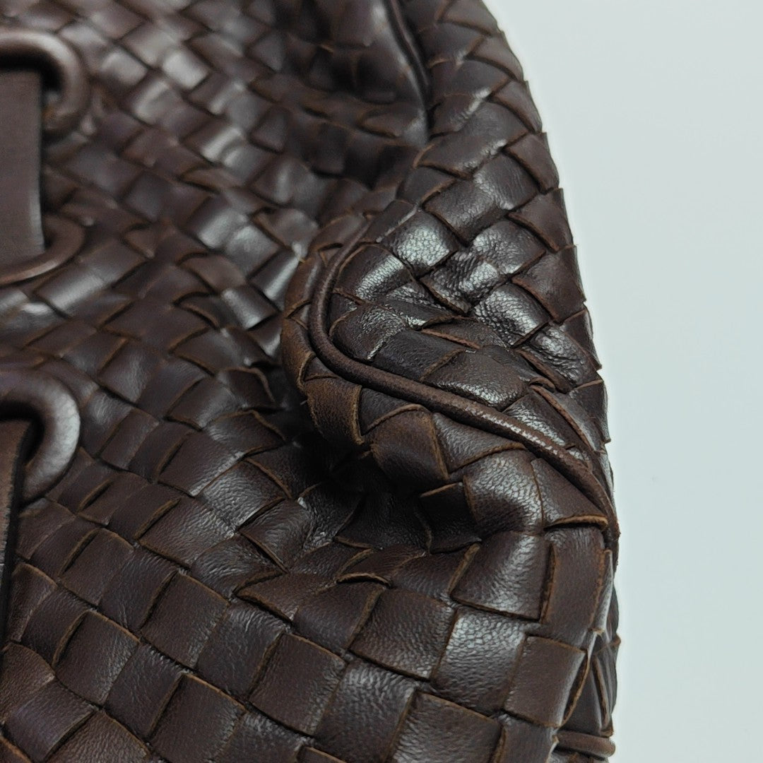 Calfskin Top Handle Bag Brown