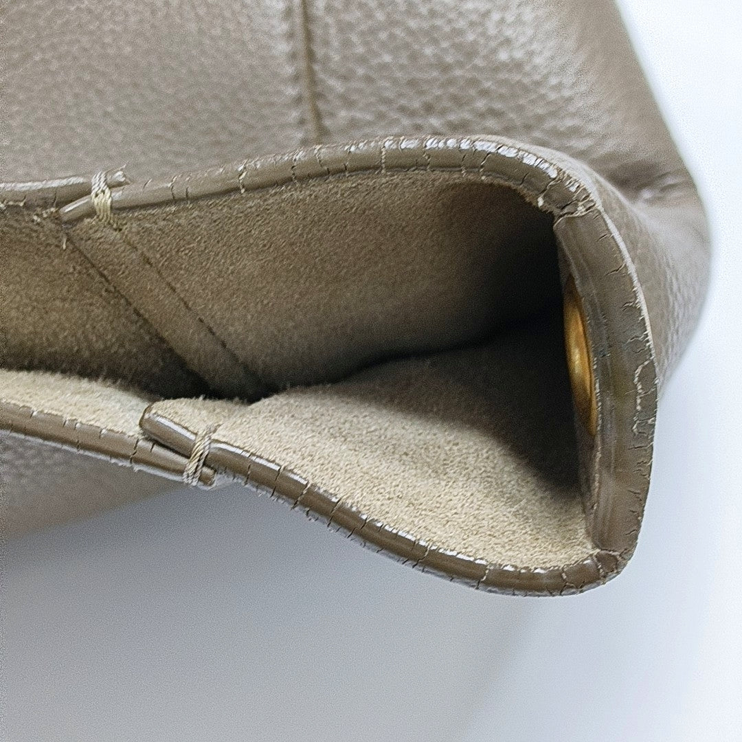 Authenticated pre-owned  SANGLE Small Calfskin Gray - Bucket Bag at Looply