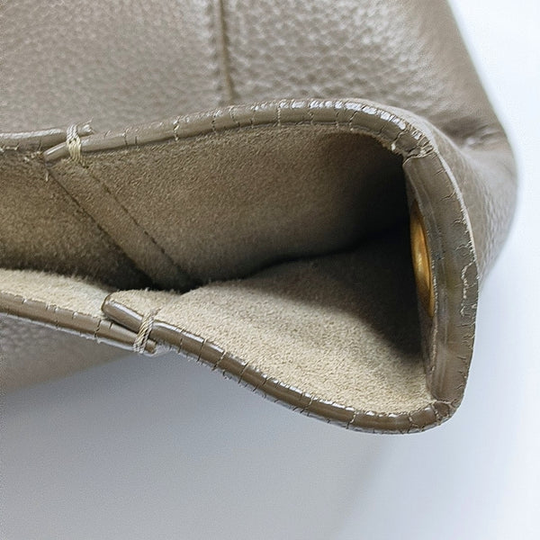 Authenticated pre-owned  SANGLE Small Calfskin Gray - Bucket Bag at Looply