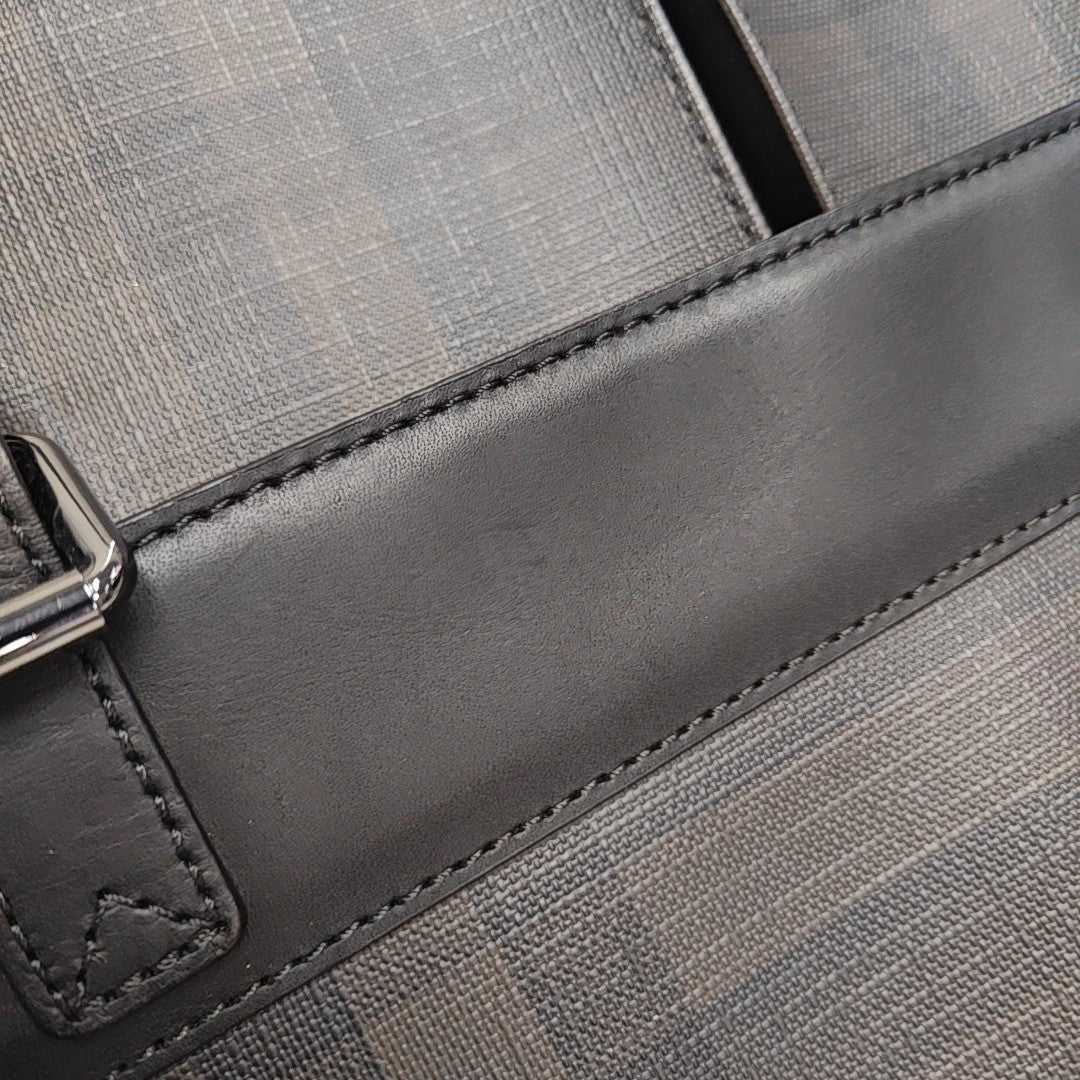 Coated Canvas Crossbody Bag Large Black