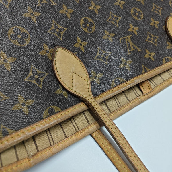 NEVERFULL GM Monogram Coated Canvas Brown