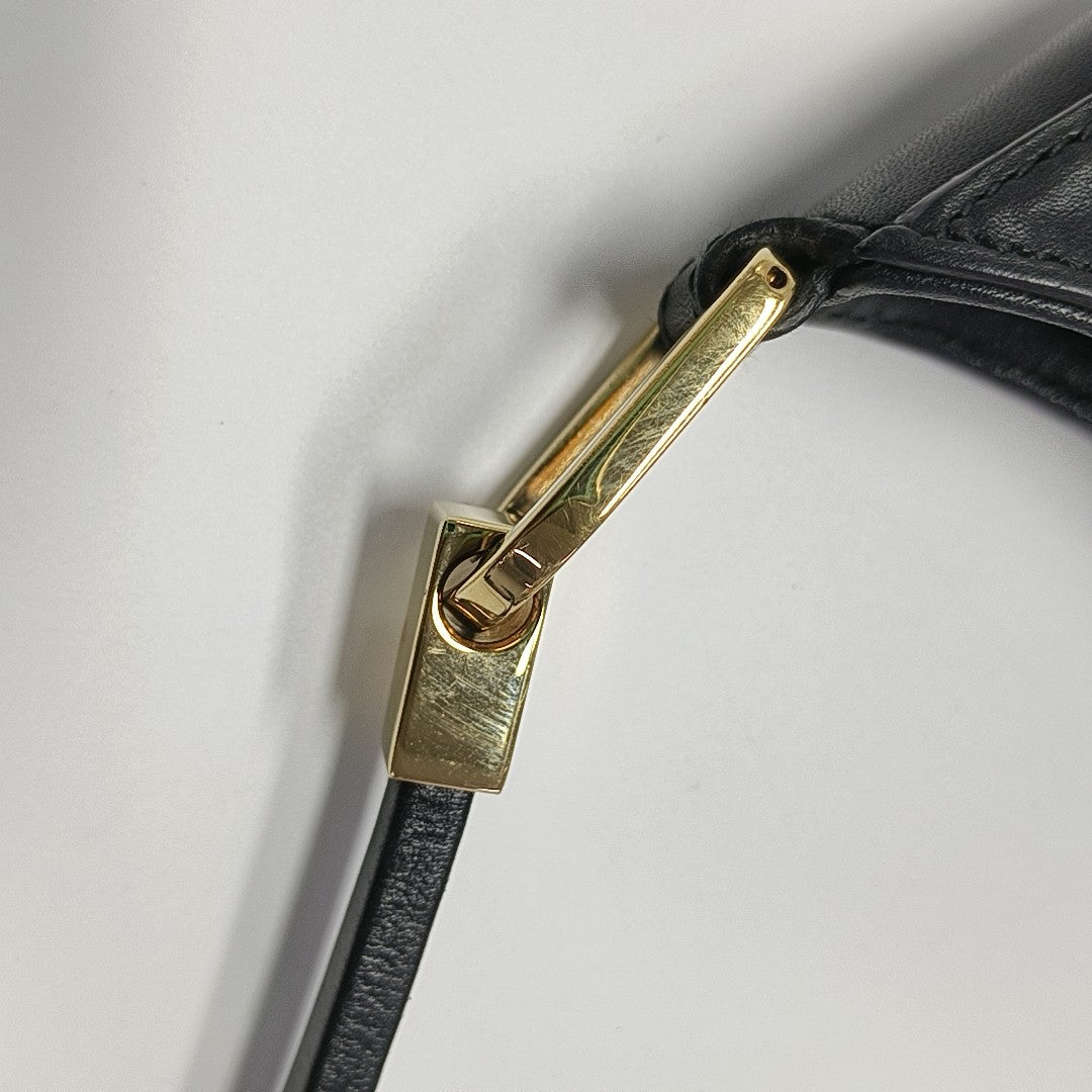 Monogram Canvas Shoulder Bag Black