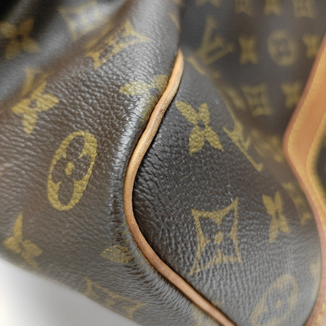 KEEPALL 60 Monogram Coated Canvas Brown