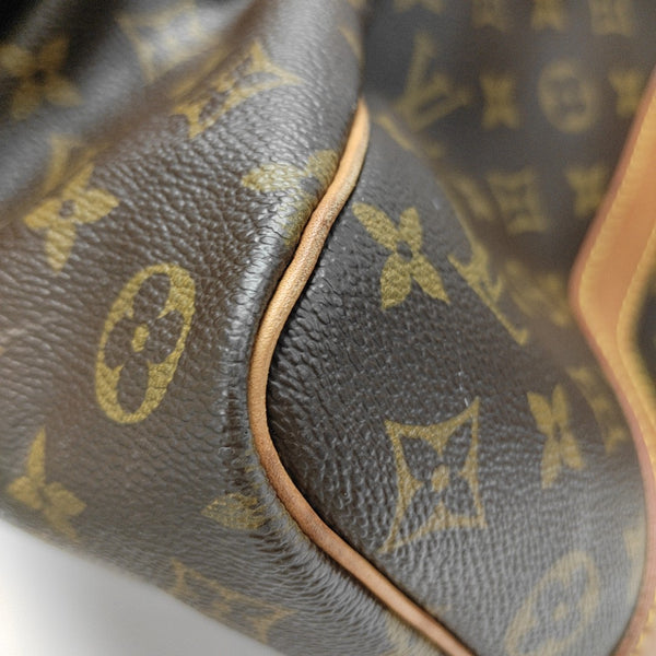 KEEPALL 60 Monogram Coated Canvas Brown